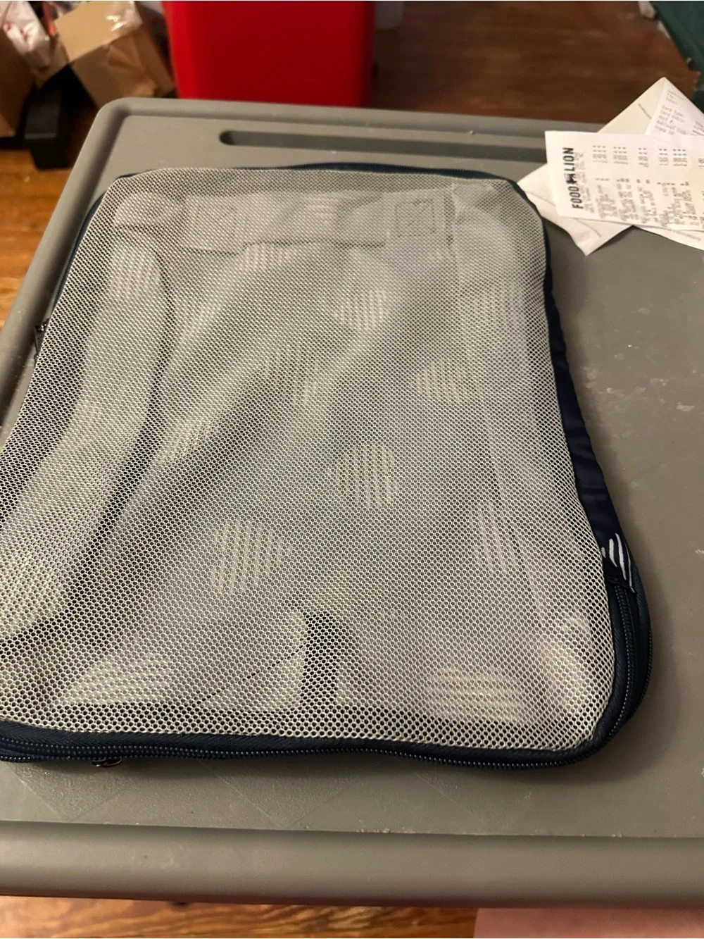 Lug 1 piece compression packing cube in hearts navy